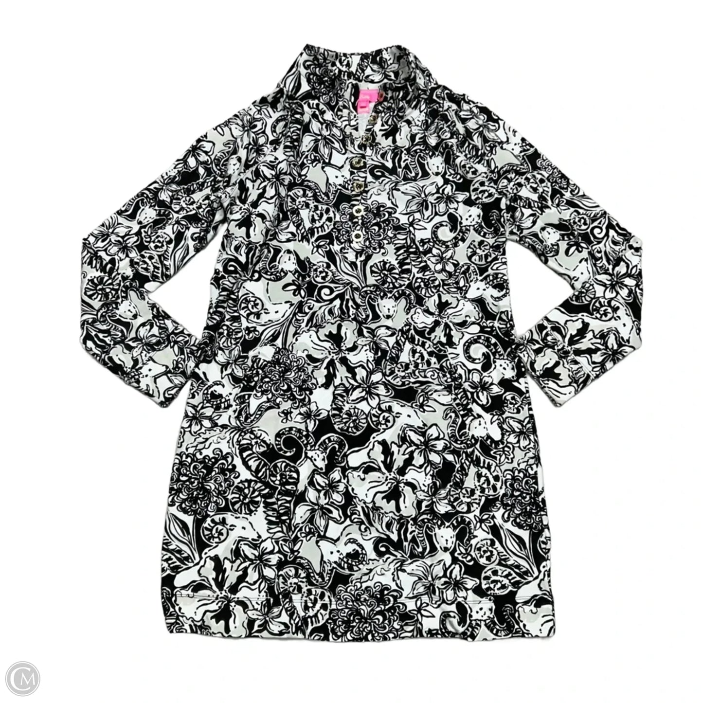 Dress Designer By Lilly Pulitzer In Black & White, Size: M
