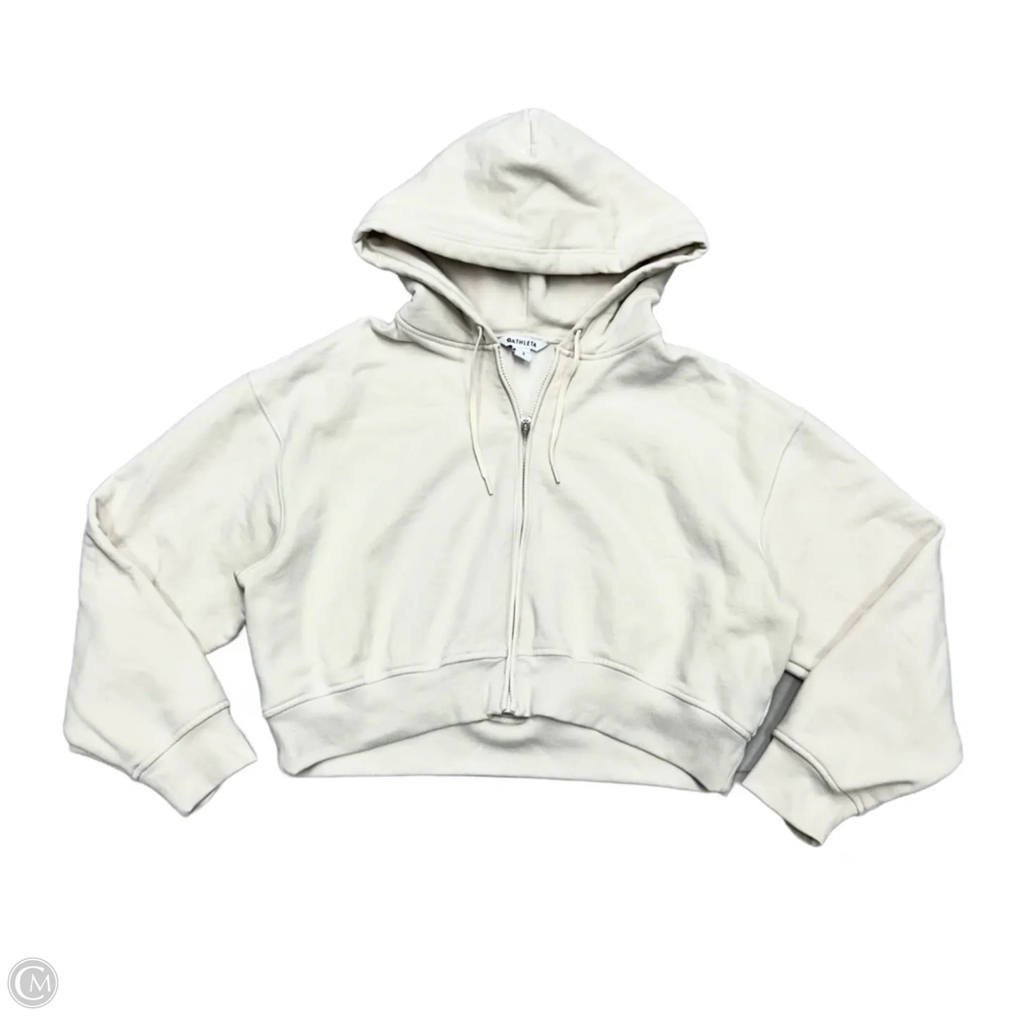 Athletic Jacket By Athleta In Cream, Size: L