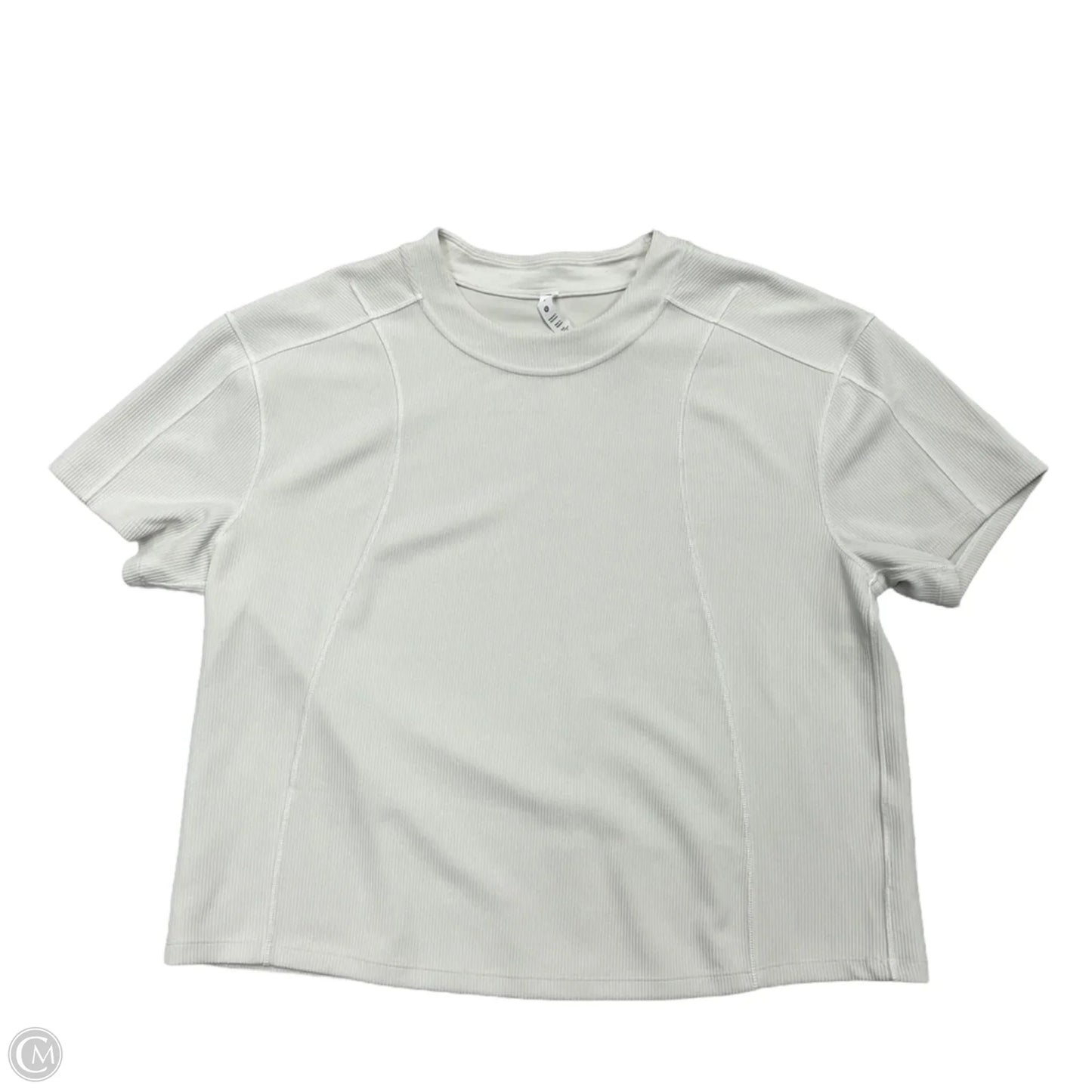 Athletic Top Short Sleeve By Lululemon In Cream, Size: M