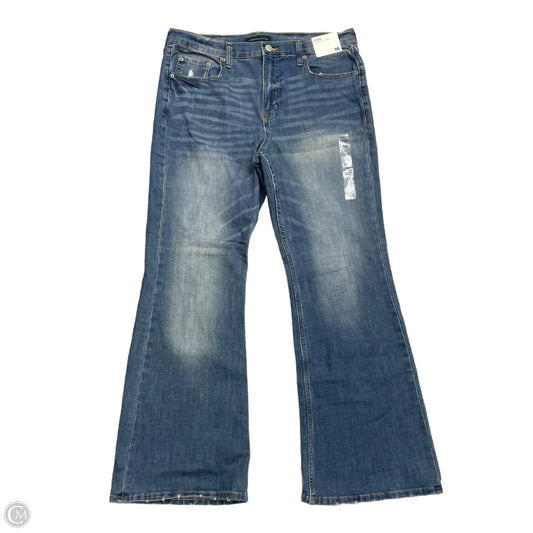 Jeans Flared By Aeropostale In Blue Denim, Size: 16
