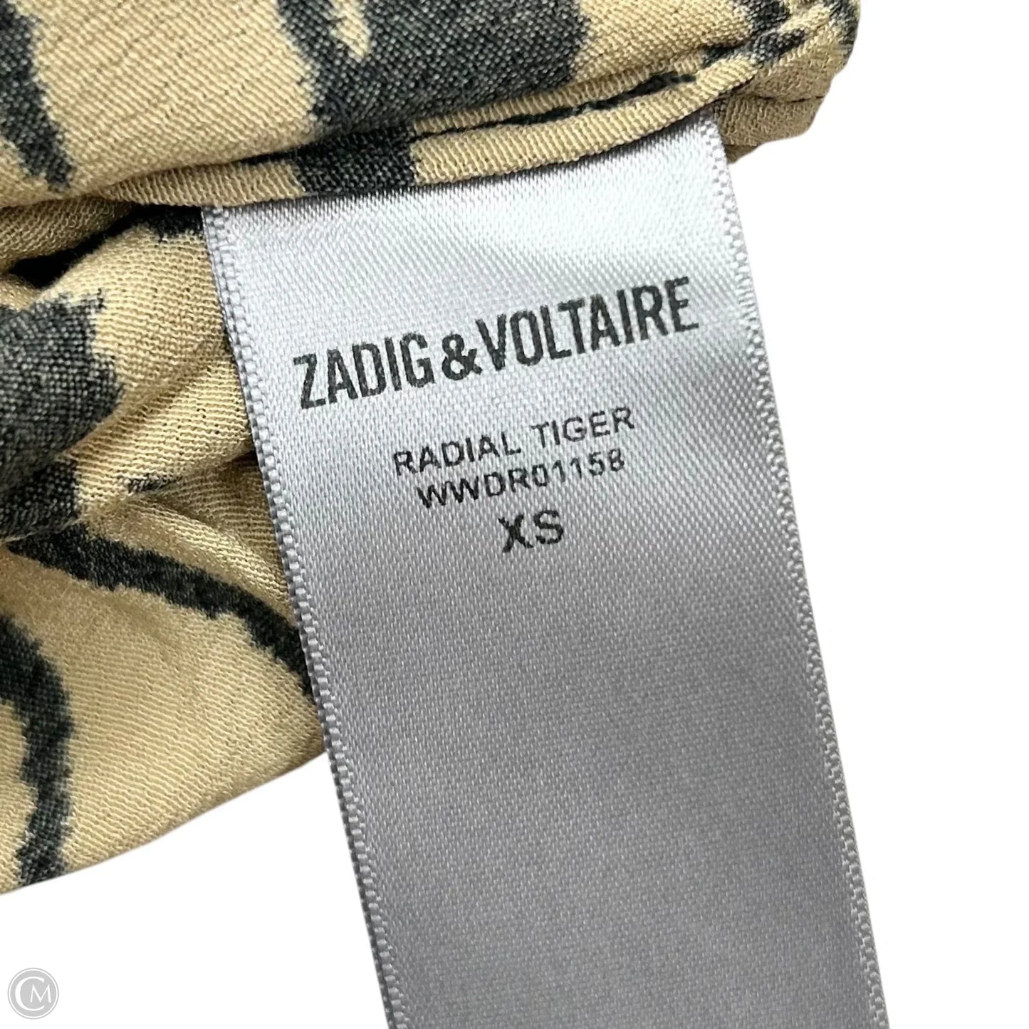 Dress Casual Maxi By Zadig And Voltaire In Black & Tan, Size: Xs
