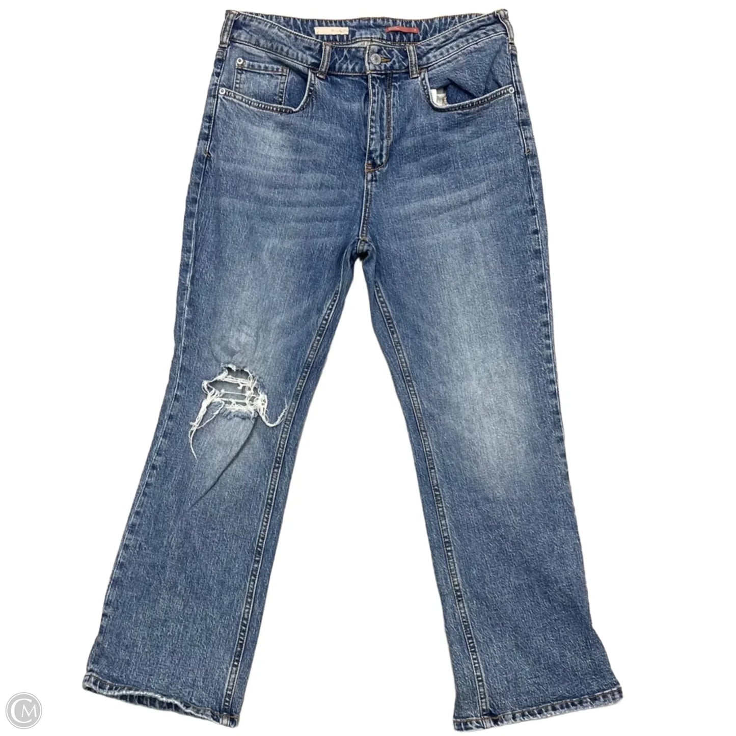 Jeans Flared By Pilcro In Blue Denim, Size: 12