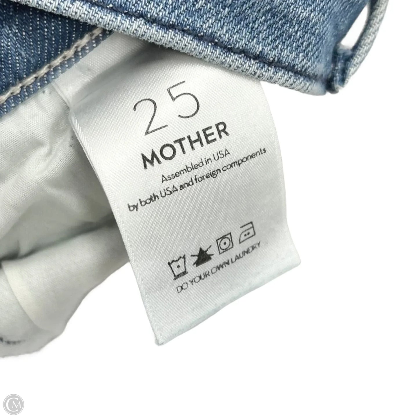 Jeans Straight By Mother In Blue Denim, Size: 2
