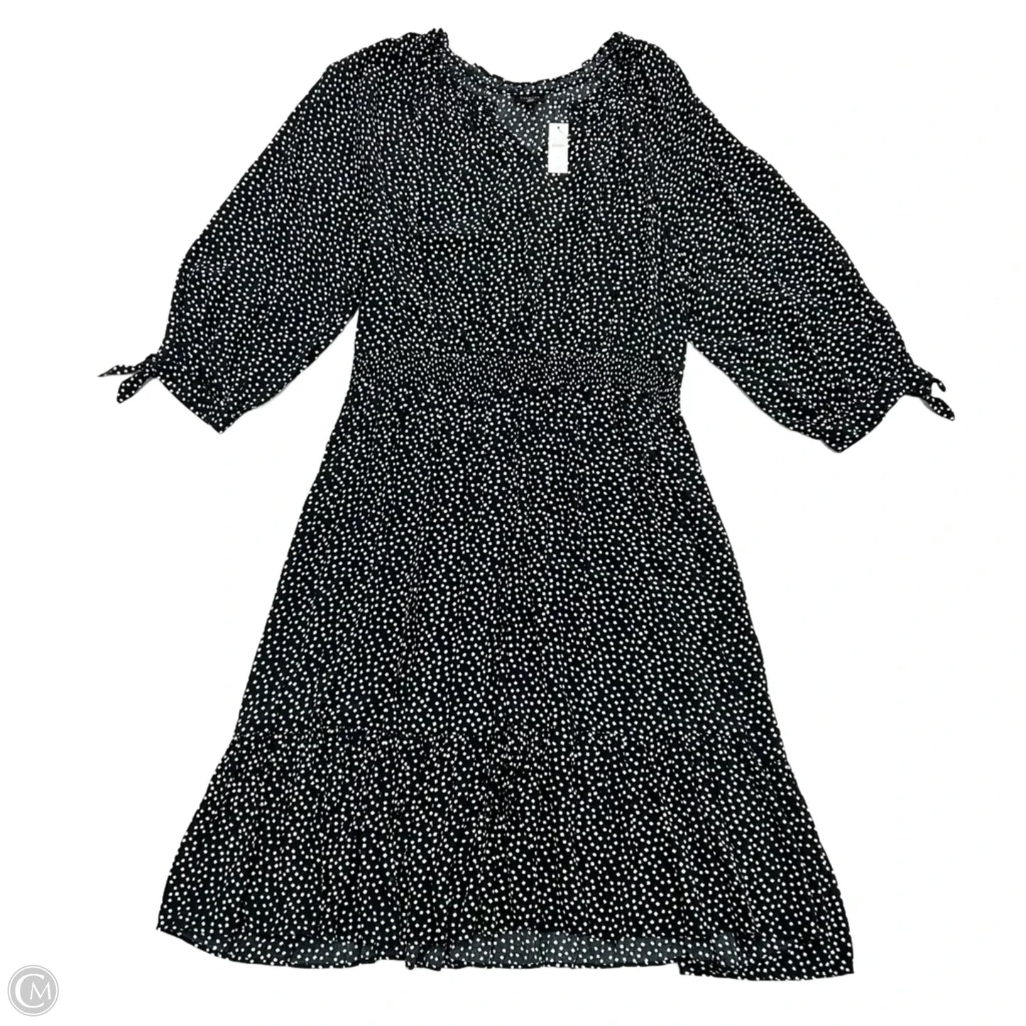 Dress Casual Midi By Talbots In Black & White, Size: 2x