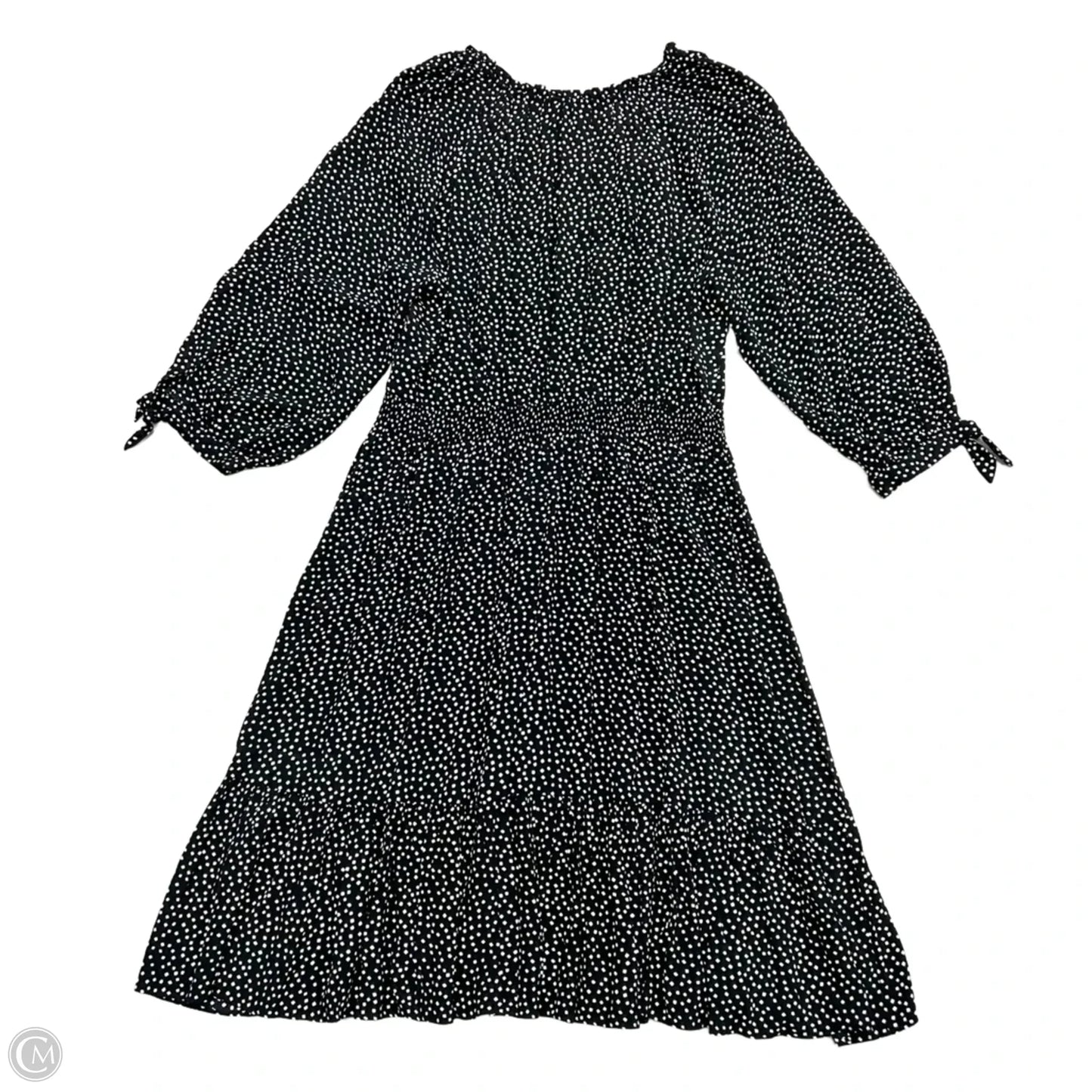 Dress Casual Midi By Talbots In Black & White, Size: 2x