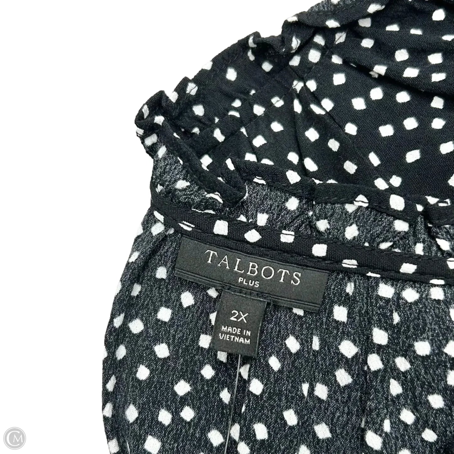 Dress Casual Midi By Talbots In Black & White, Size: 2x