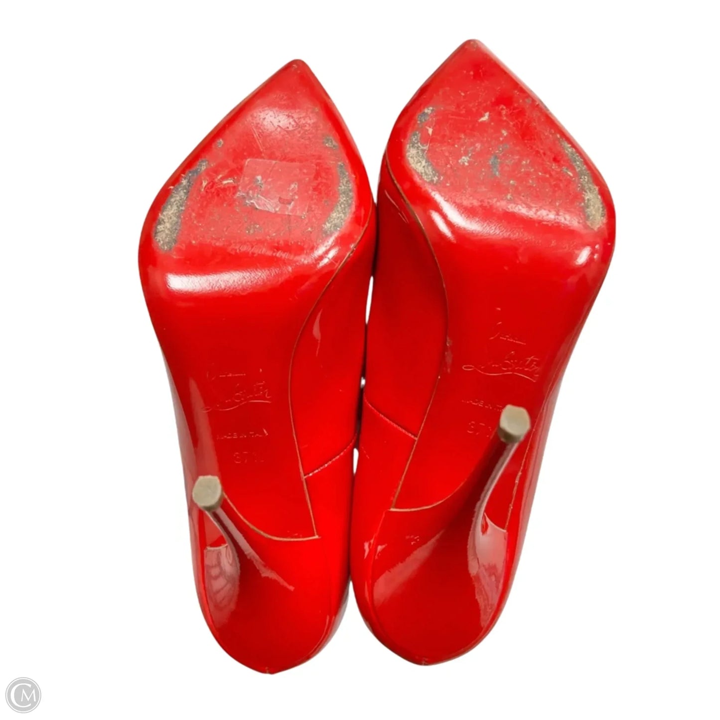 Shoes Luxury Designer By Christian Louboutin In Red, Size: 7