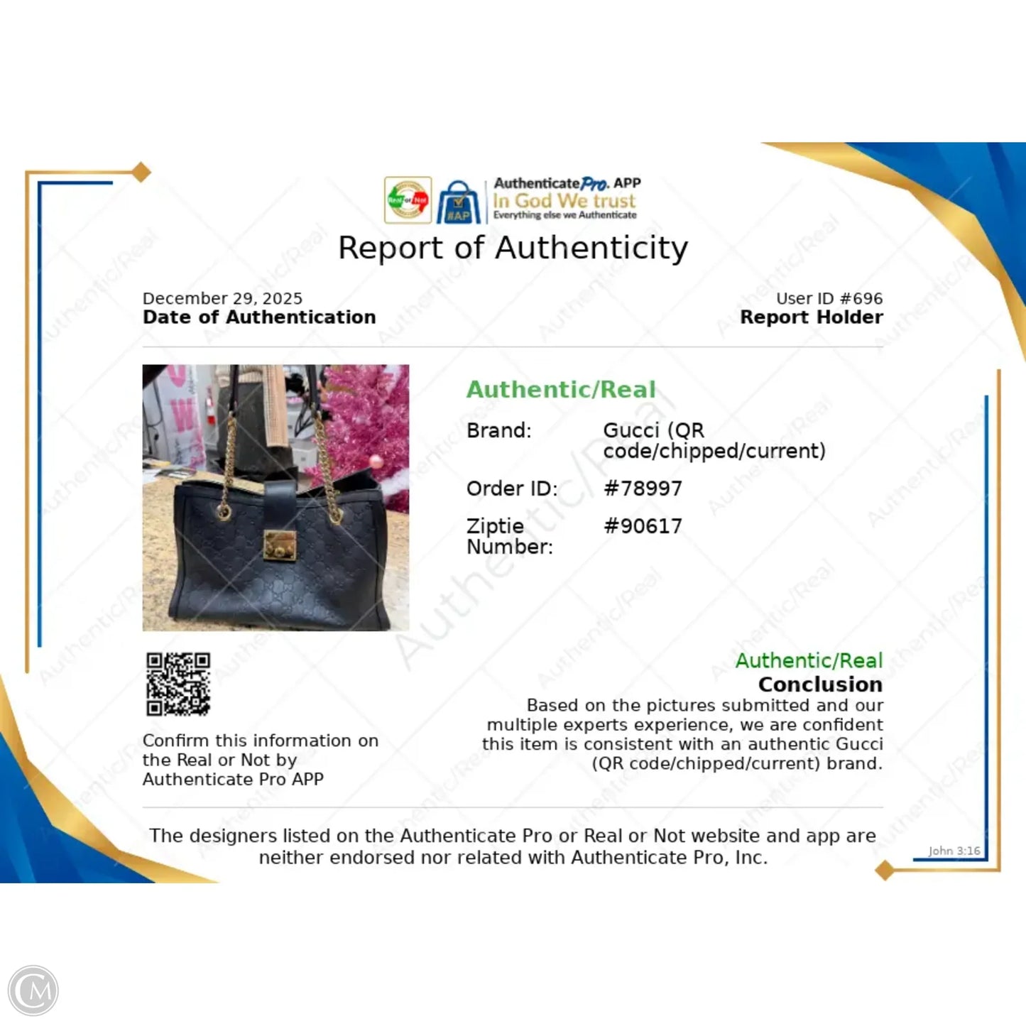 Handbag Luxury Designer By Gucci, Size: Medium