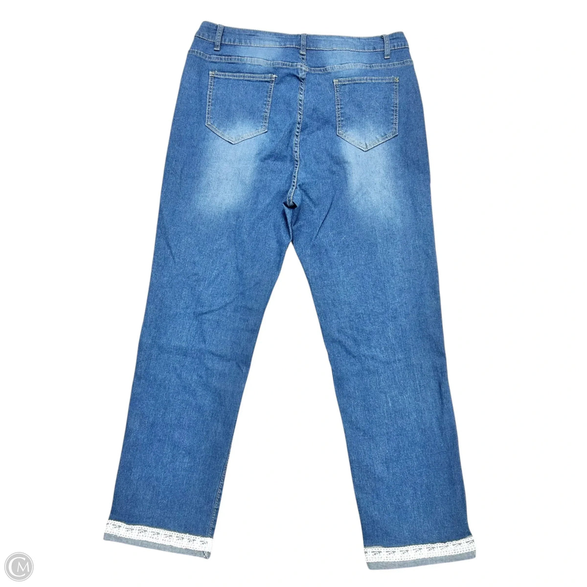 Jeans Skinny In Blue Denim, Size: 14