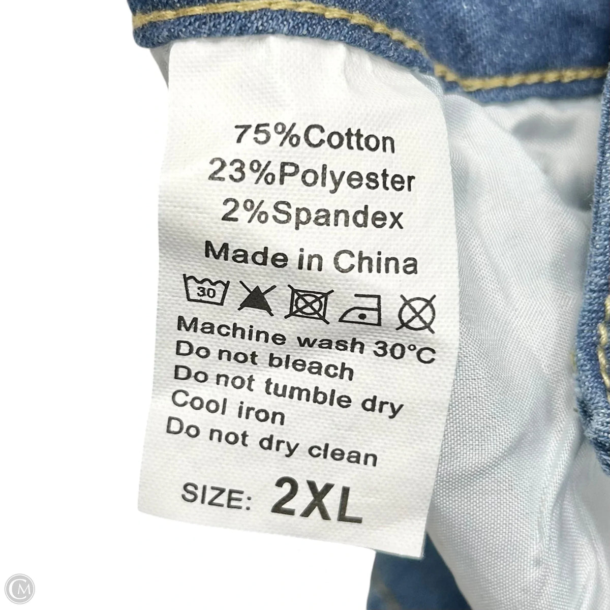 Jeans Skinny In Blue Denim, Size: 14