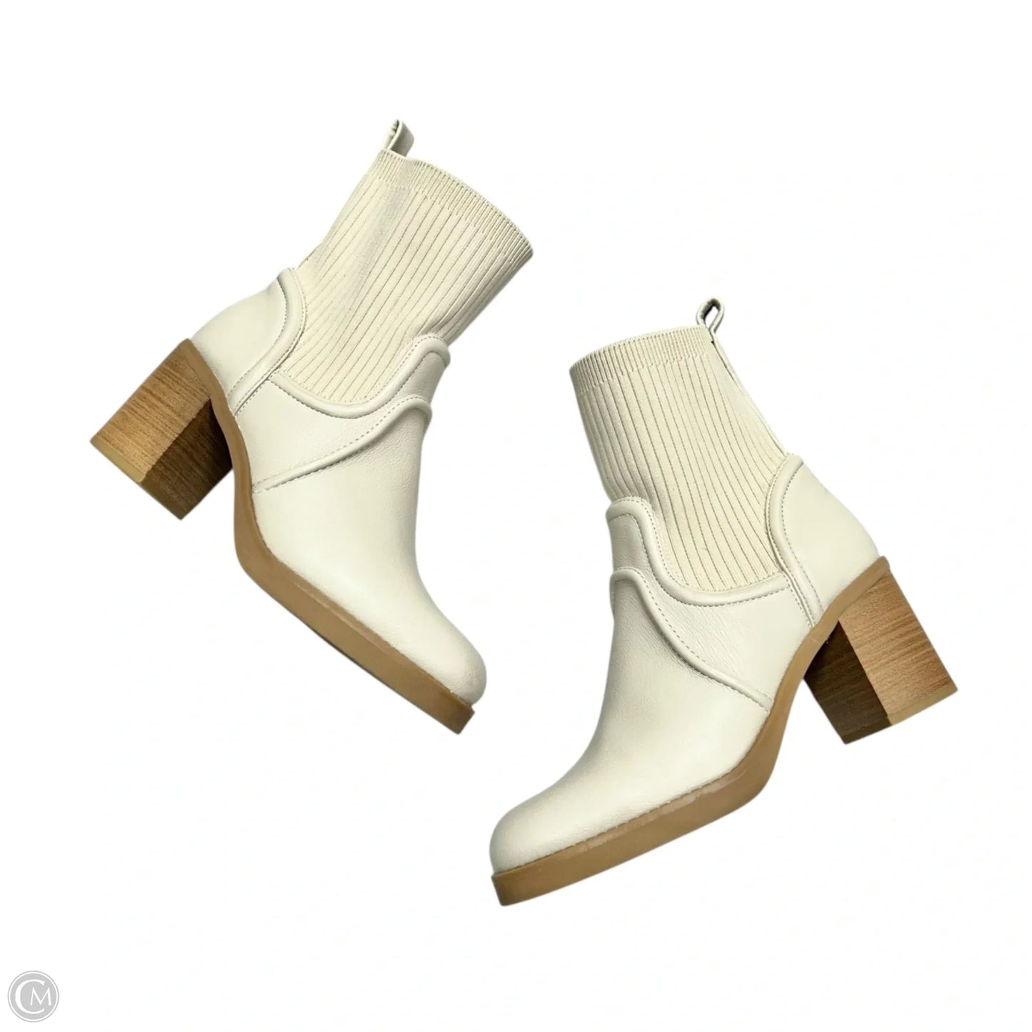 Boots Mid-calf Heels By Bare Traps In White, Size: 8
