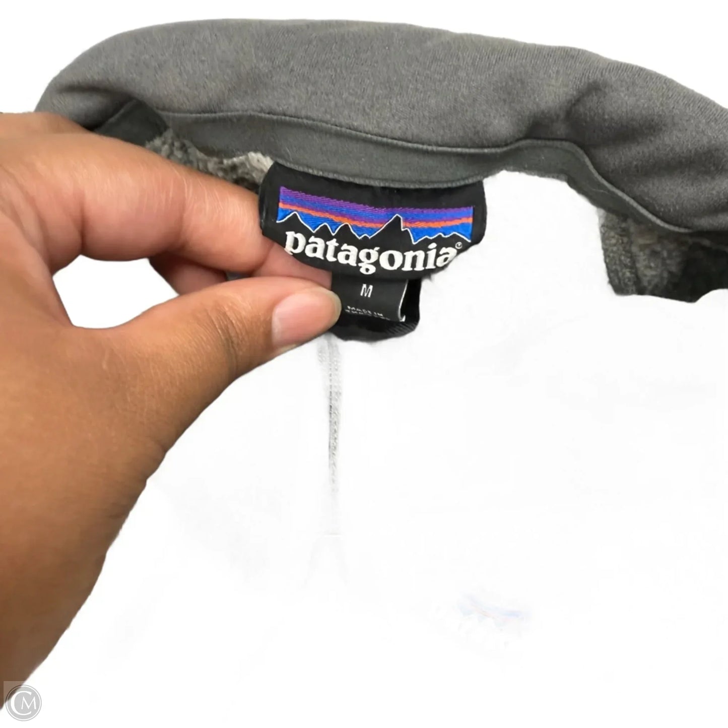 Sweatshirt Collar By Patagonia In Grey, Size: M