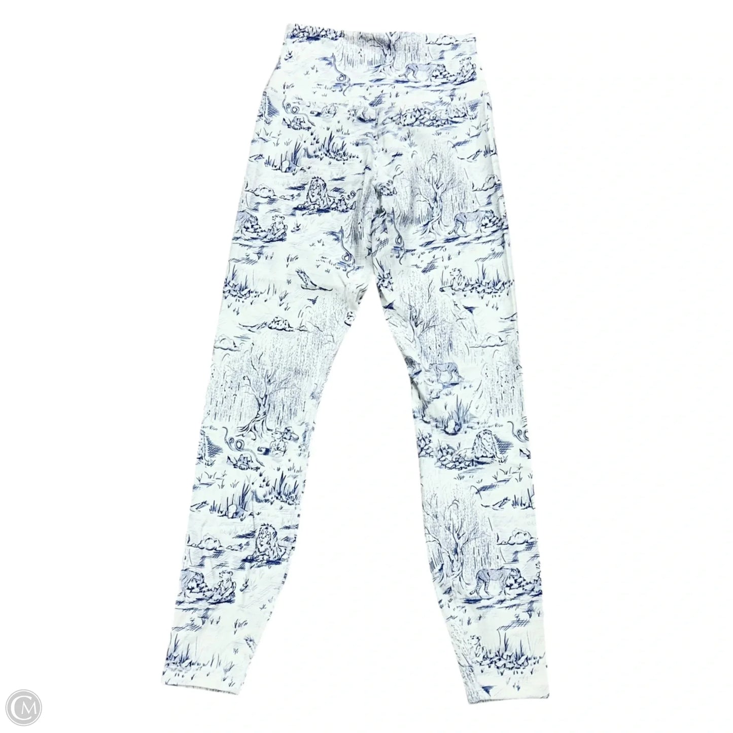 Athletic Leggings By Greyson In Blue & White, Size: Xs