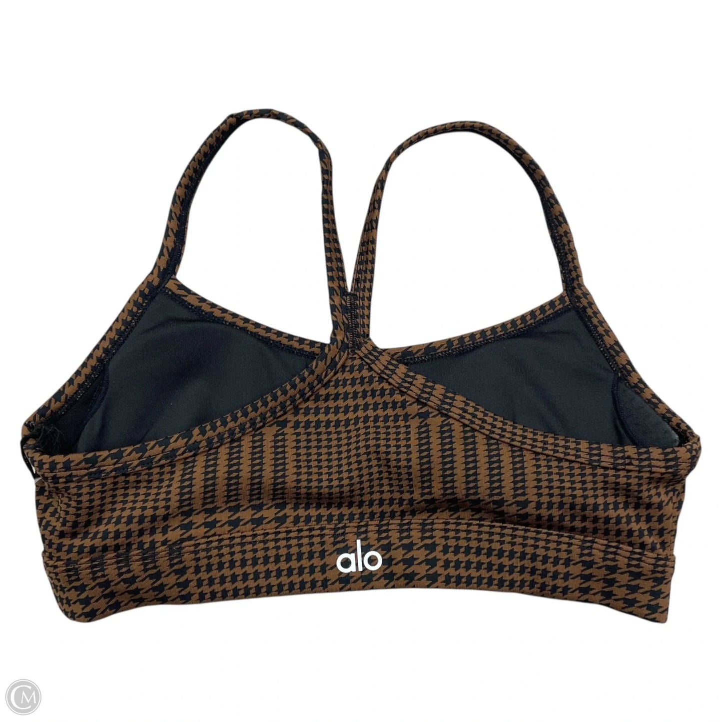 Athletic Bra By Alo In Black & Brown, Size: Xs