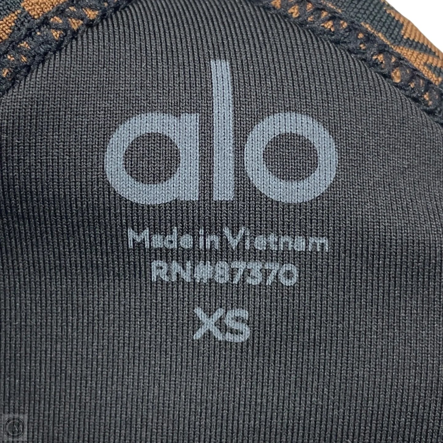 Athletic Bra By Alo In Black & Brown, Size: Xs