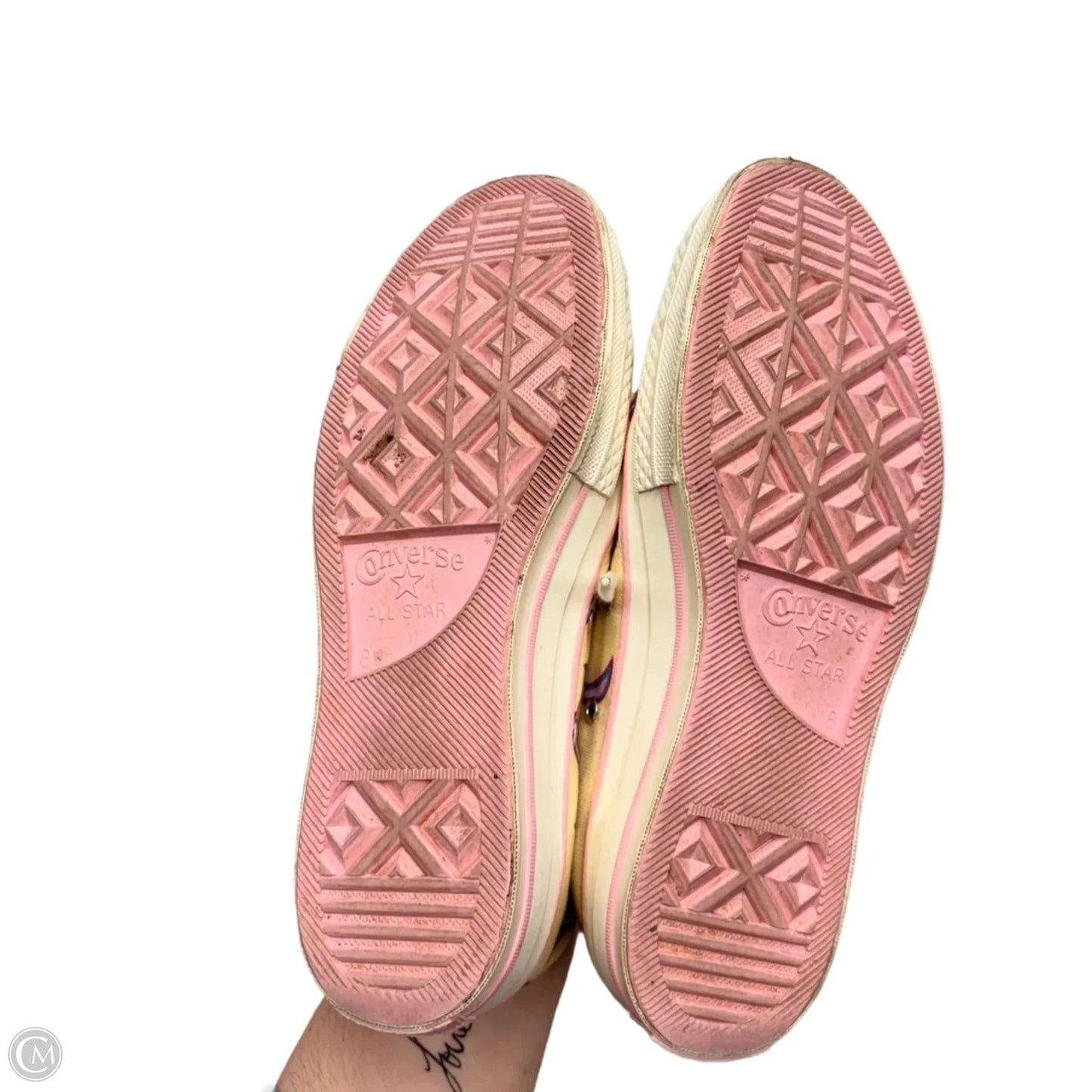 Shoes Sneakers By Converse In Pink & Yellow, Size: 10