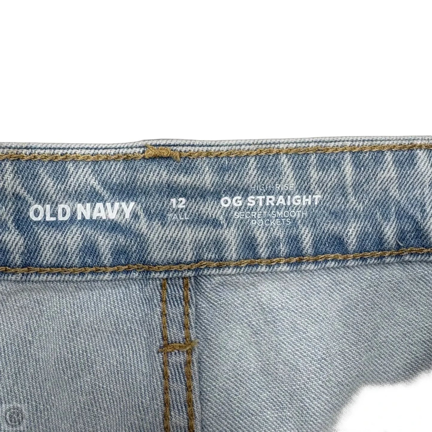 Jeans Straight By Old Navy In Blue Denim, Size: 12