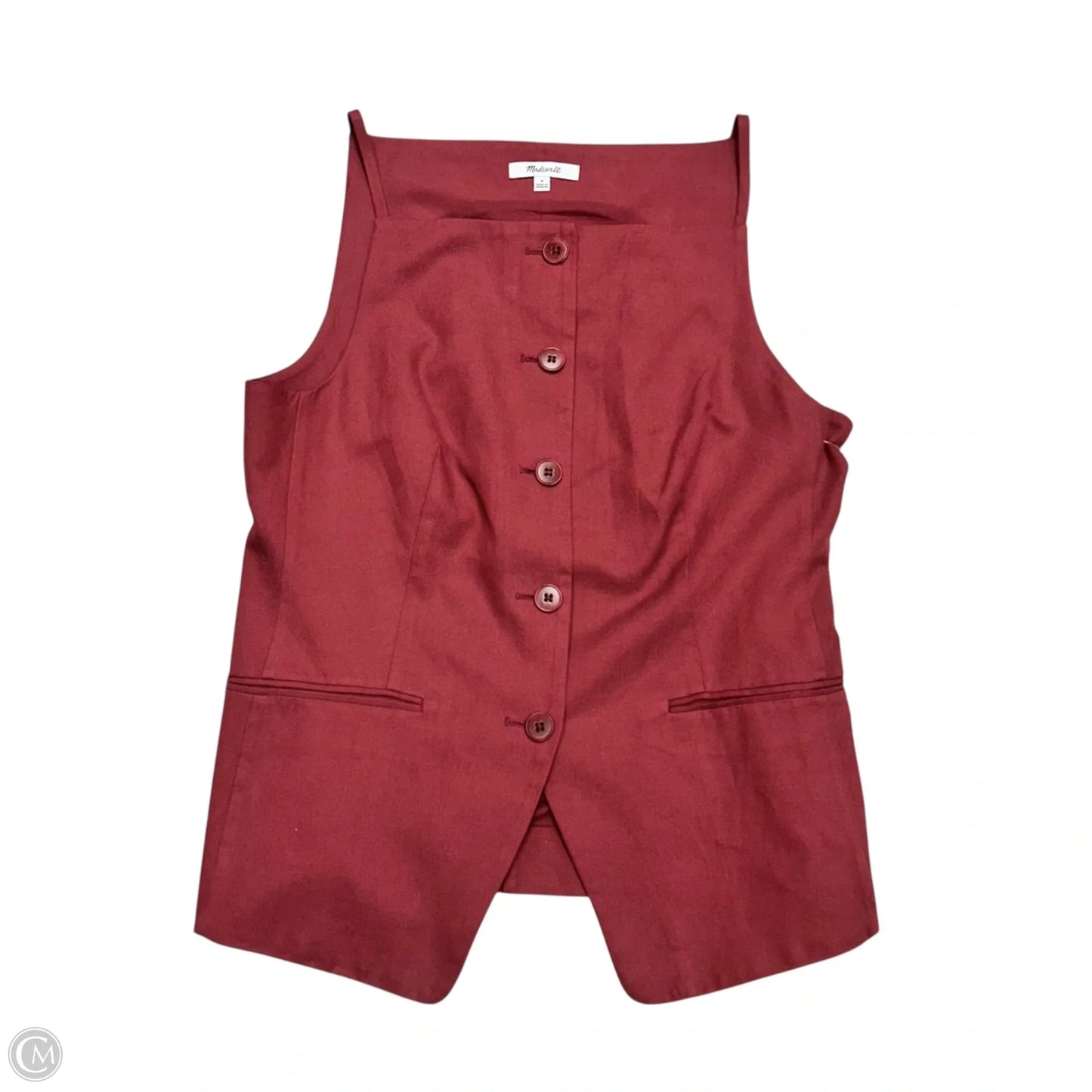 Top Sleeveless By Madewell In Maroon, Size: M