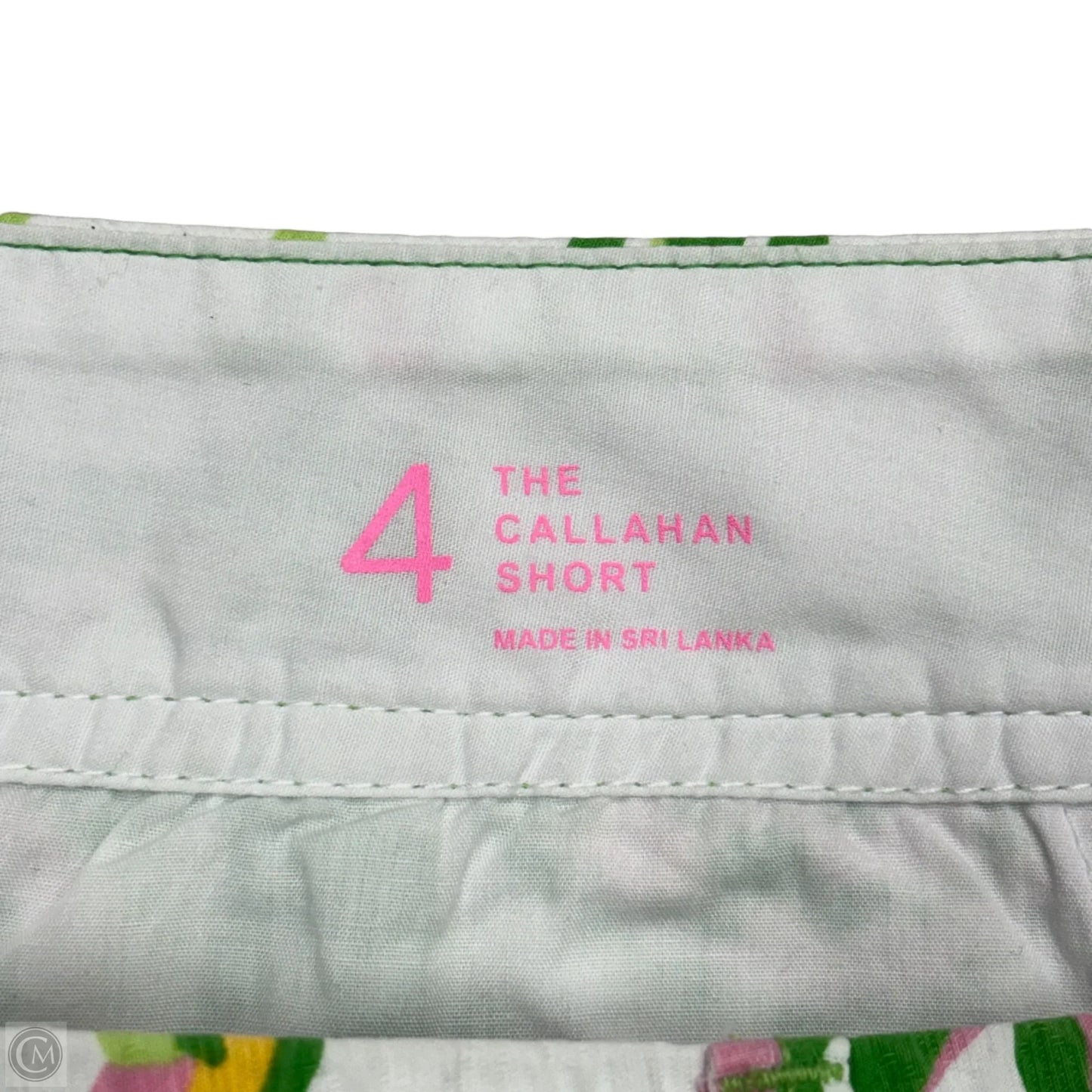 Shorts Designer By Lilly Pulitzer In Green & White, Size: 4