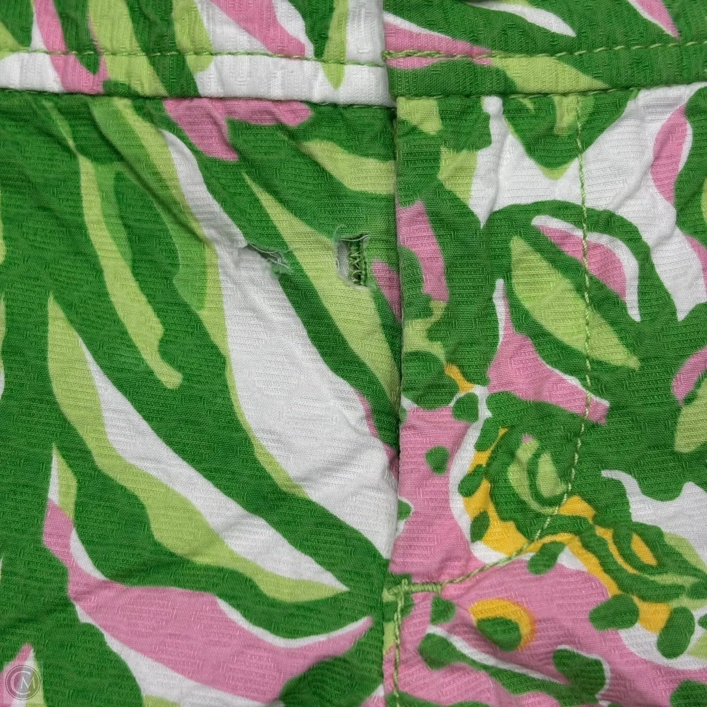 Shorts Designer By Lilly Pulitzer In Green & White, Size: 4