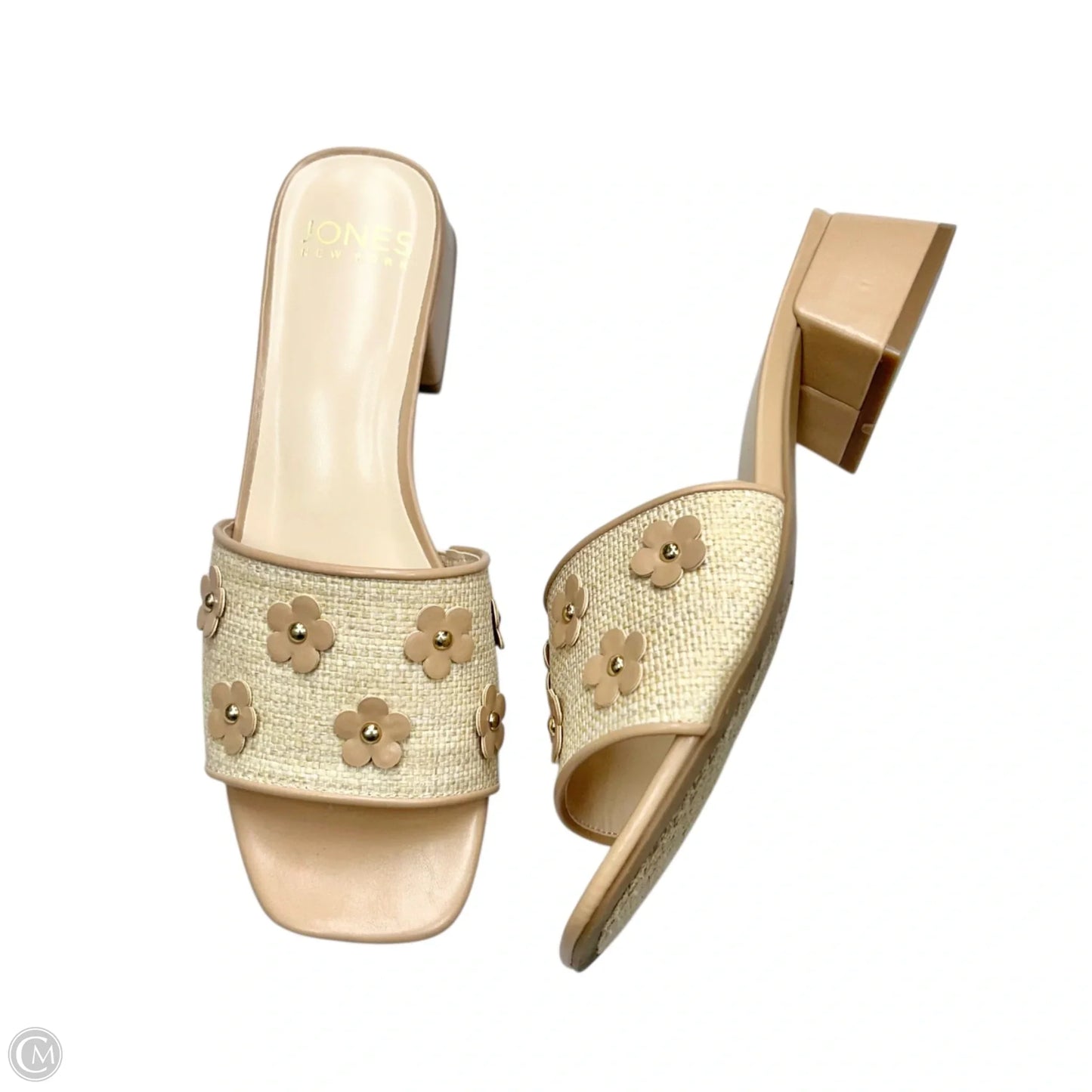 Sandals Heels Block By Jones New York In Cream, Size: 7.5