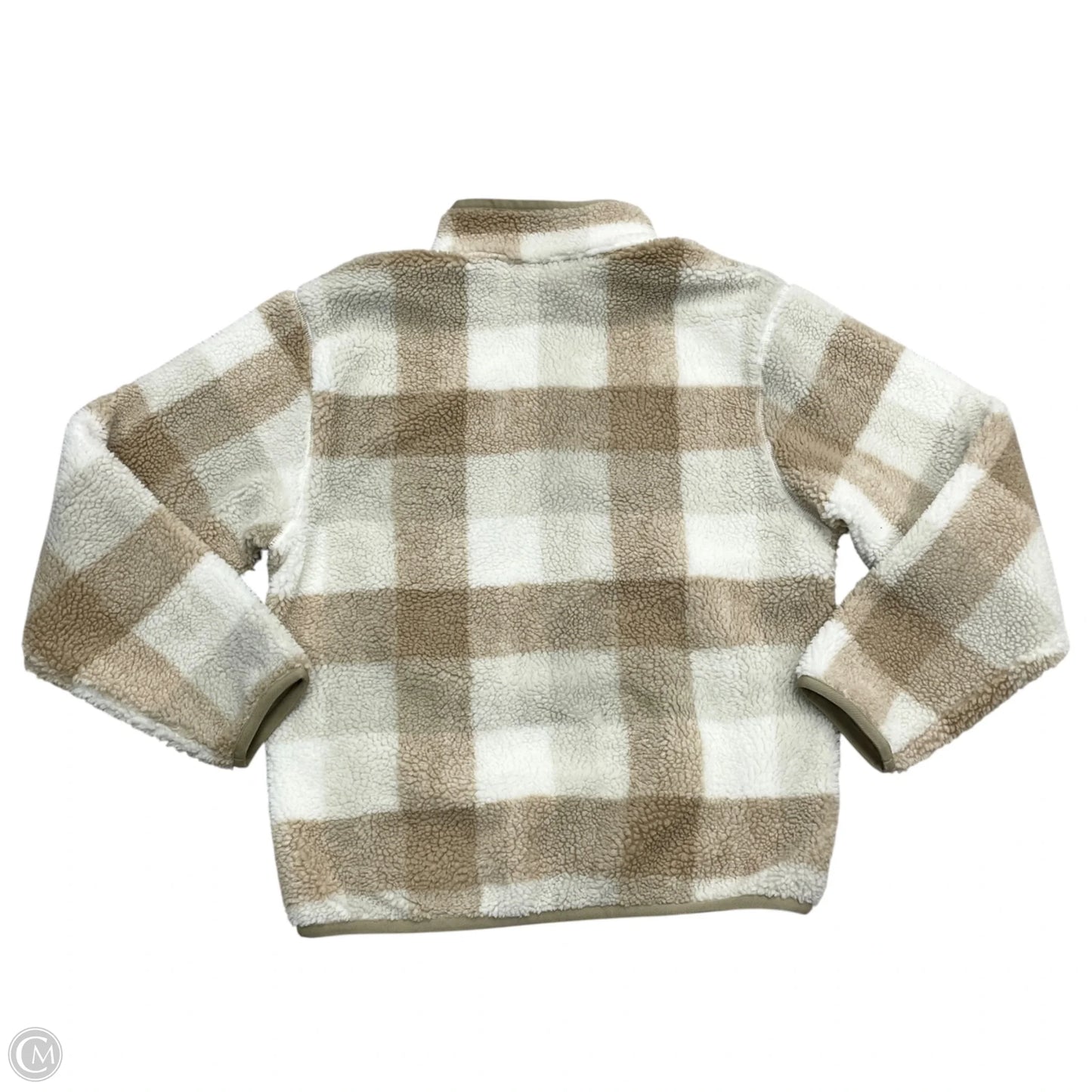 Jacket Faux Fur & Sherpa By Nike In Cream & White, Size: S