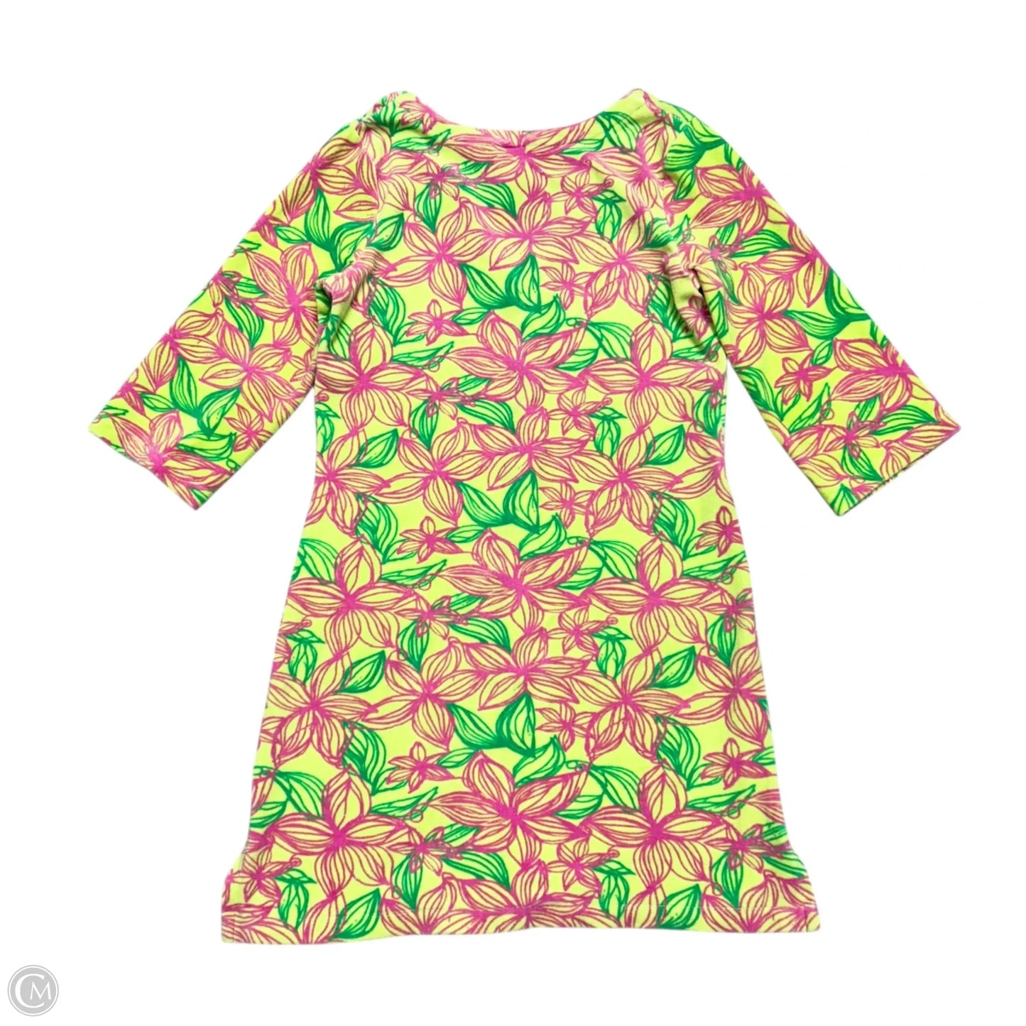 Swimwear Cover-up Designer By Lilly Pulitzer In Green & Pink, Size: S