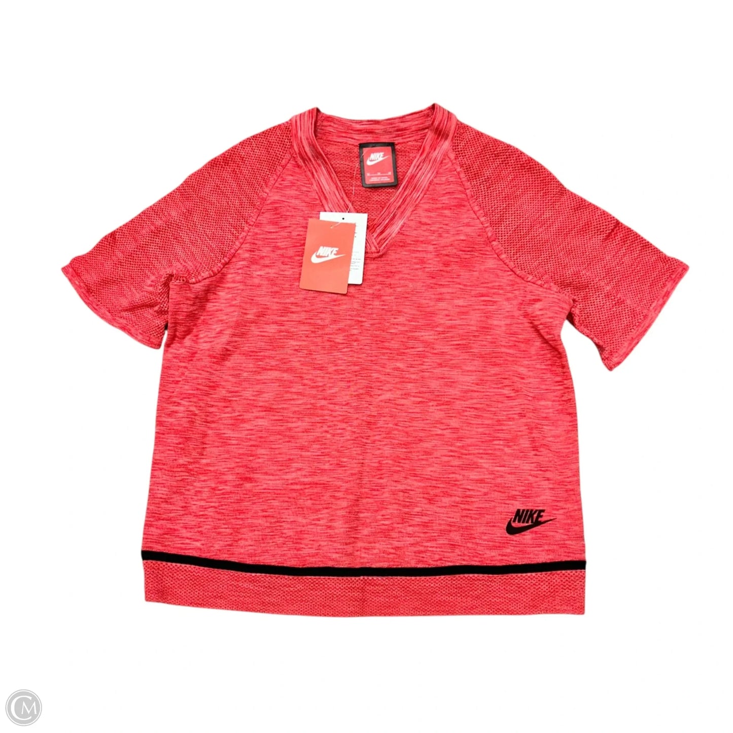 Athletic Top Short Sleeve By Nike In Red, Size: M