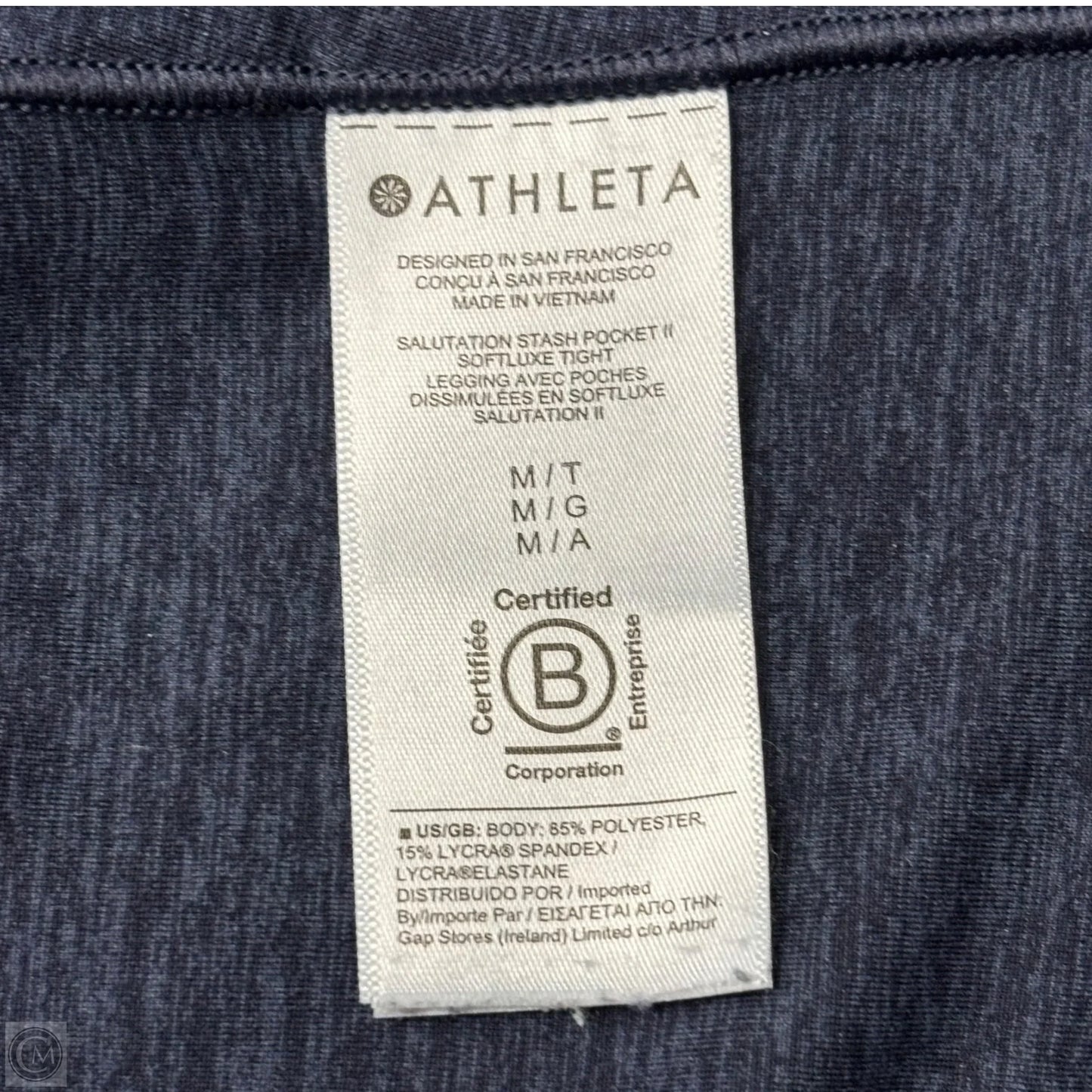 Athletic Leggings By Athleta In Blue, Size: M