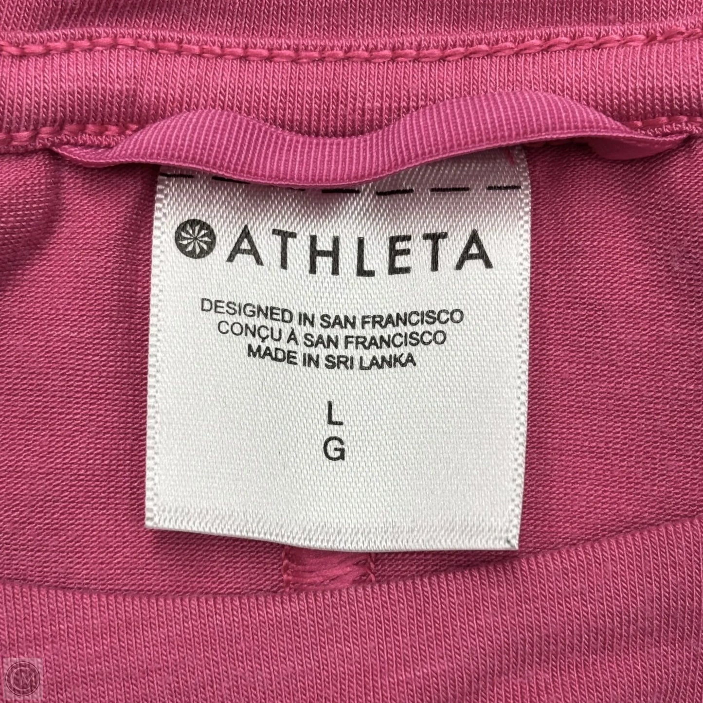 Athletic Top Short Sleeve By Athleta In Pink, Size: L