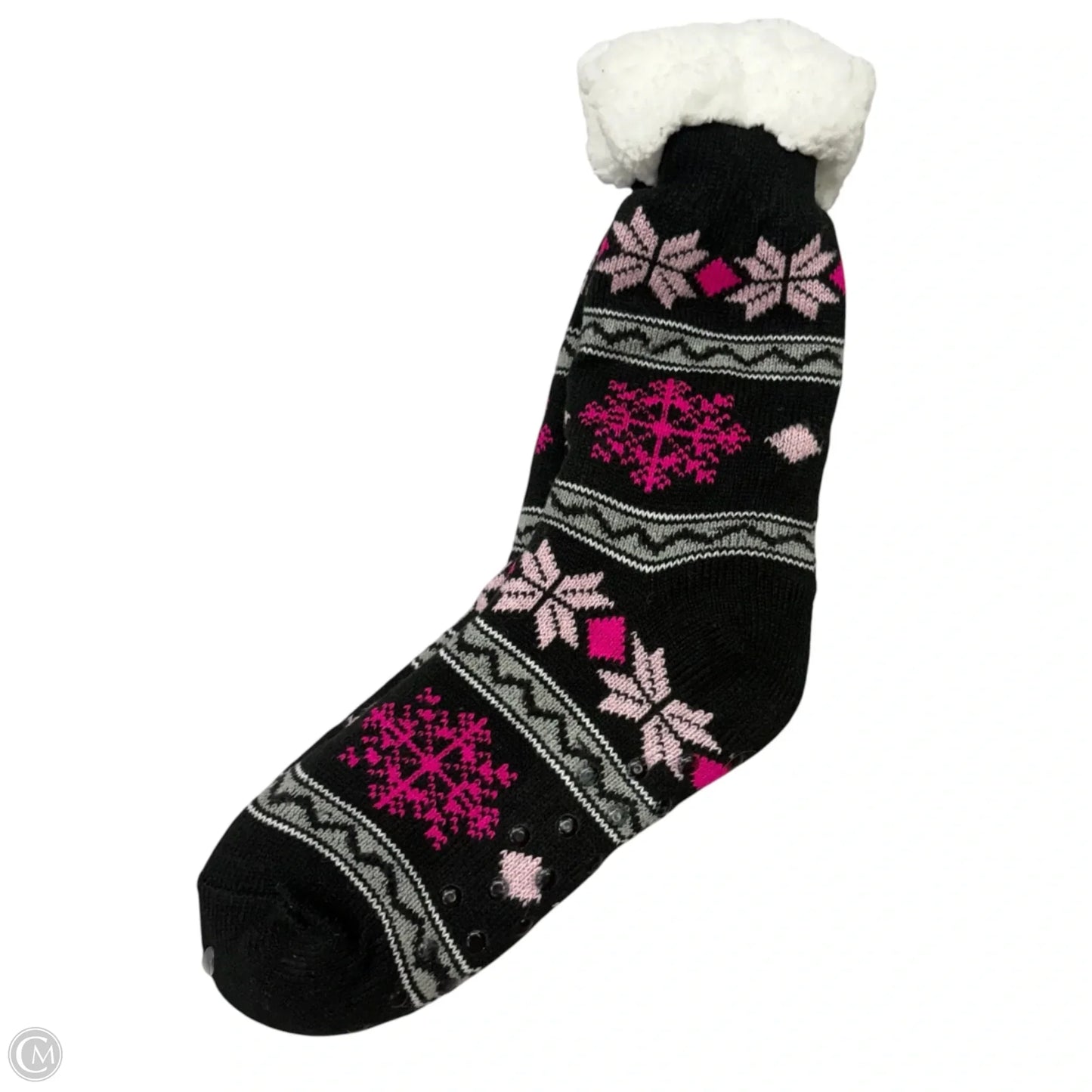 Socks By Clothes Mentor In Black & Pink, Size: 0