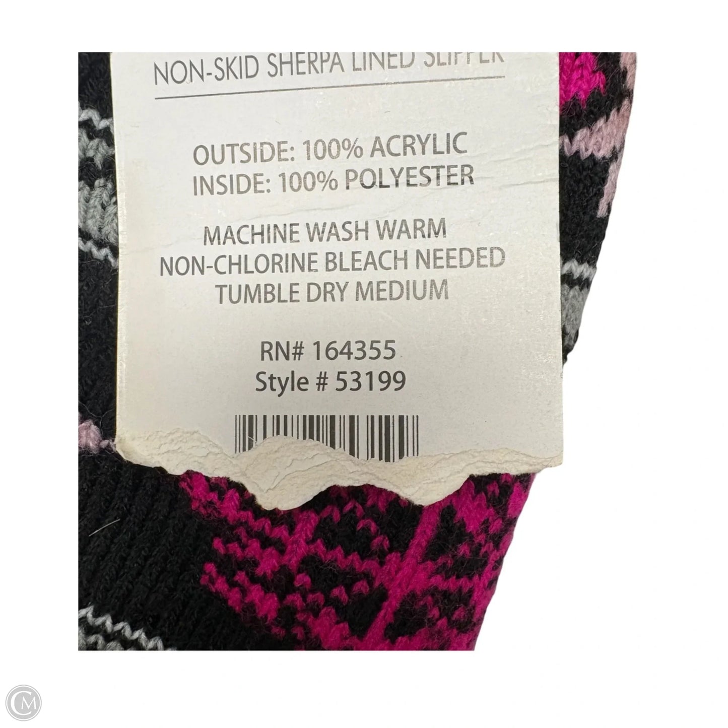Socks By Clothes Mentor In Black & Pink, Size: 0