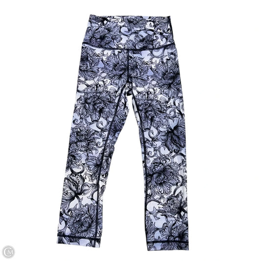 Athletic Leggings Capris By Lululemon In Floral Print, Size: 4