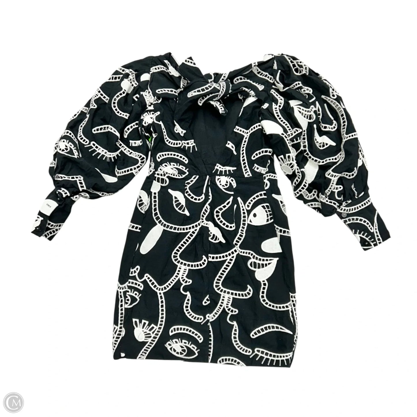 Dress Casual Short By Farm Rio In Black & White, Size: Xxs