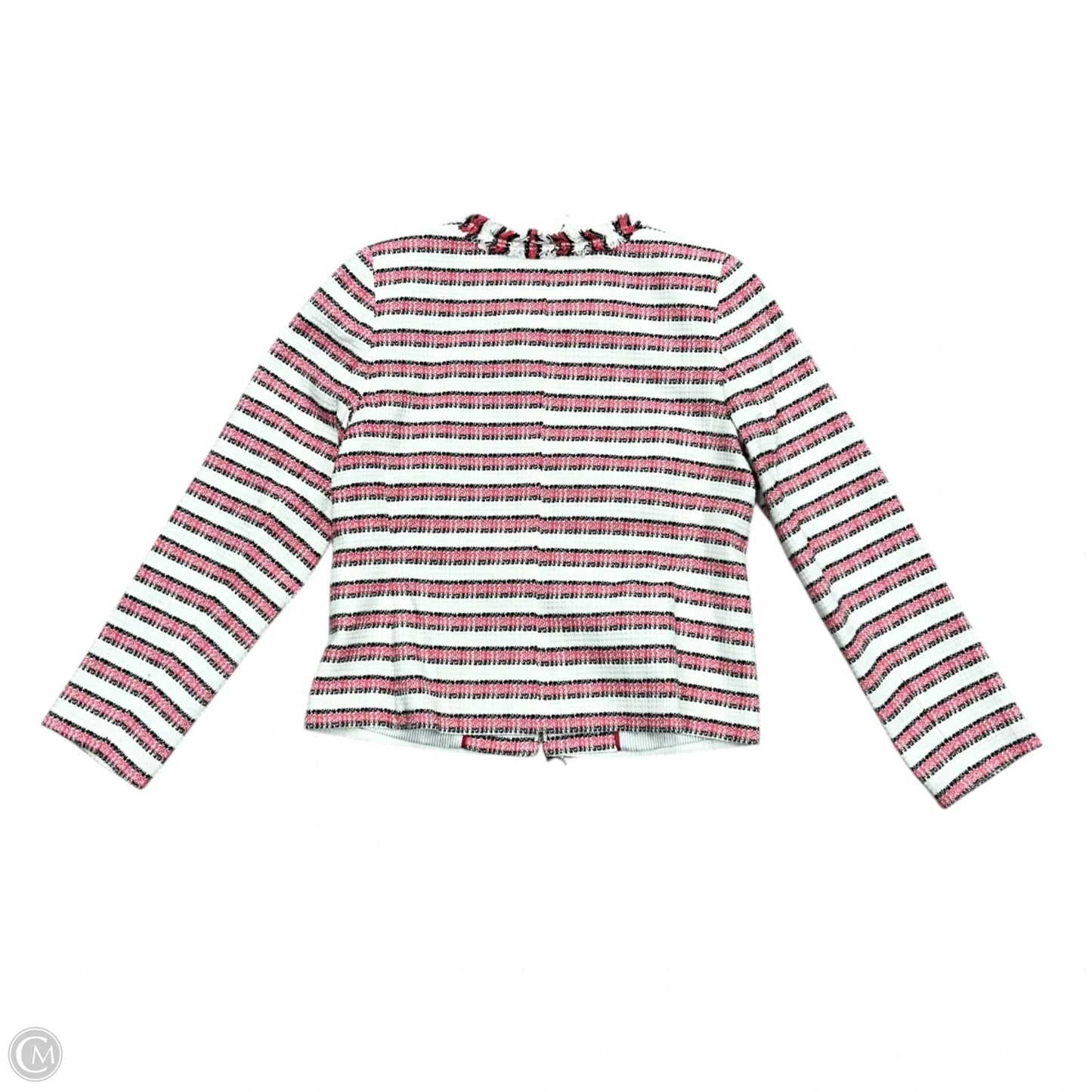 Blazer By Talbots In Pink & White, Size: M