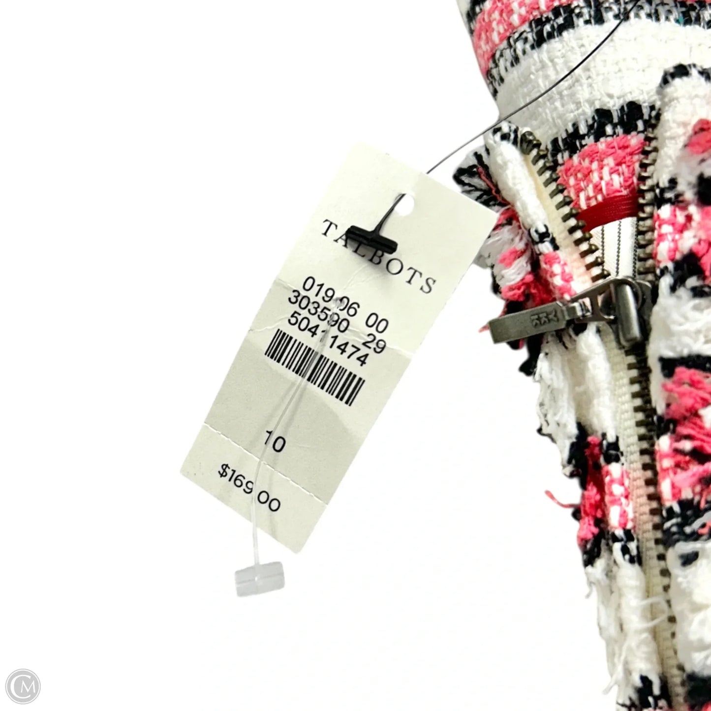 Blazer By Talbots In Pink & White, Size: M