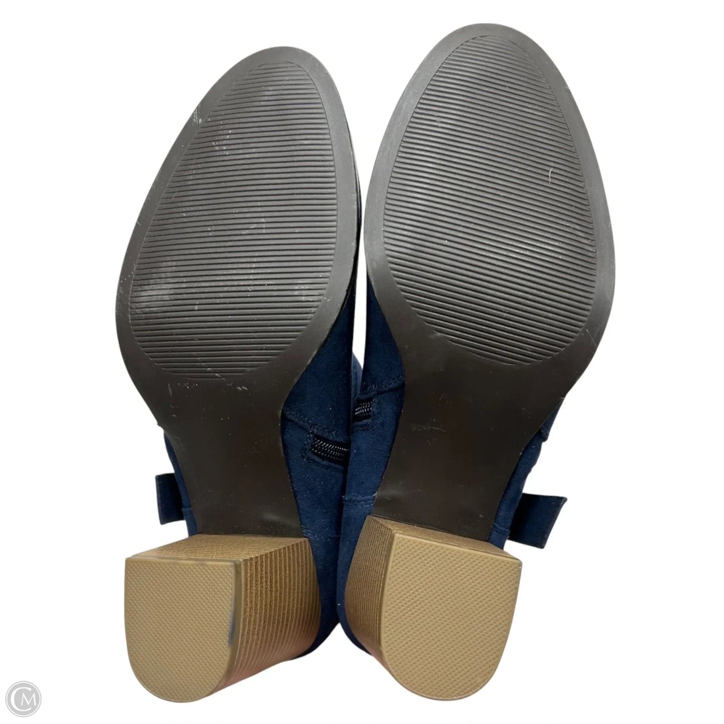 Boots Ankle Heels By Apt 9 In Blue Denim, Size: 9.5
