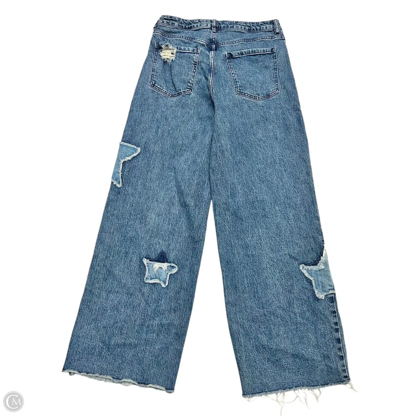 Jeans Wide Leg By Hot Topic In Blue Denim, Size: 12