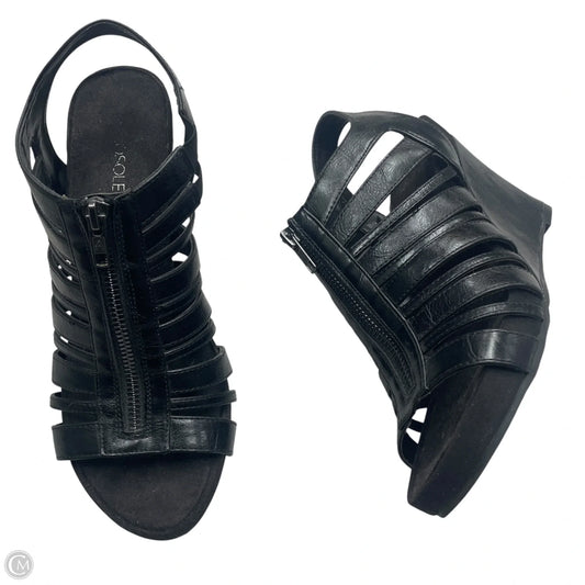 Sandals Heels Wedge By Aerosoles In Black, Size: 9.5
