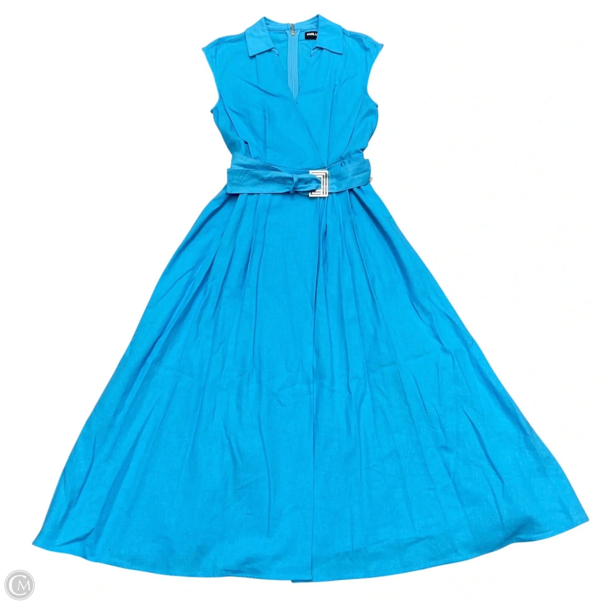 Dress Designer By Karl Lagerfeld In Blue, Size: 4