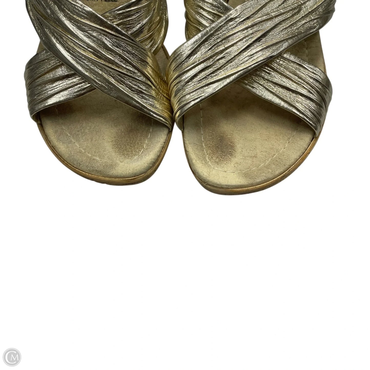 Sandals Heels Wedge By Spring Step In Gold, Size: 7.5