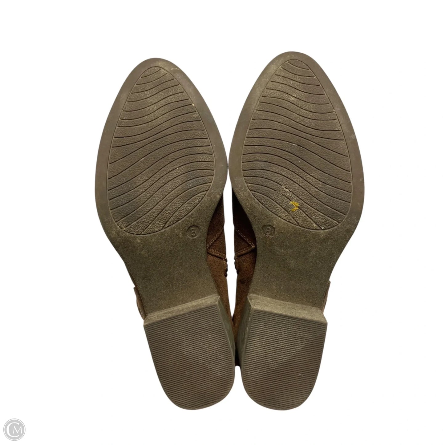 Boots Ankle Heels By Xappeal In Brown, Size: 8
