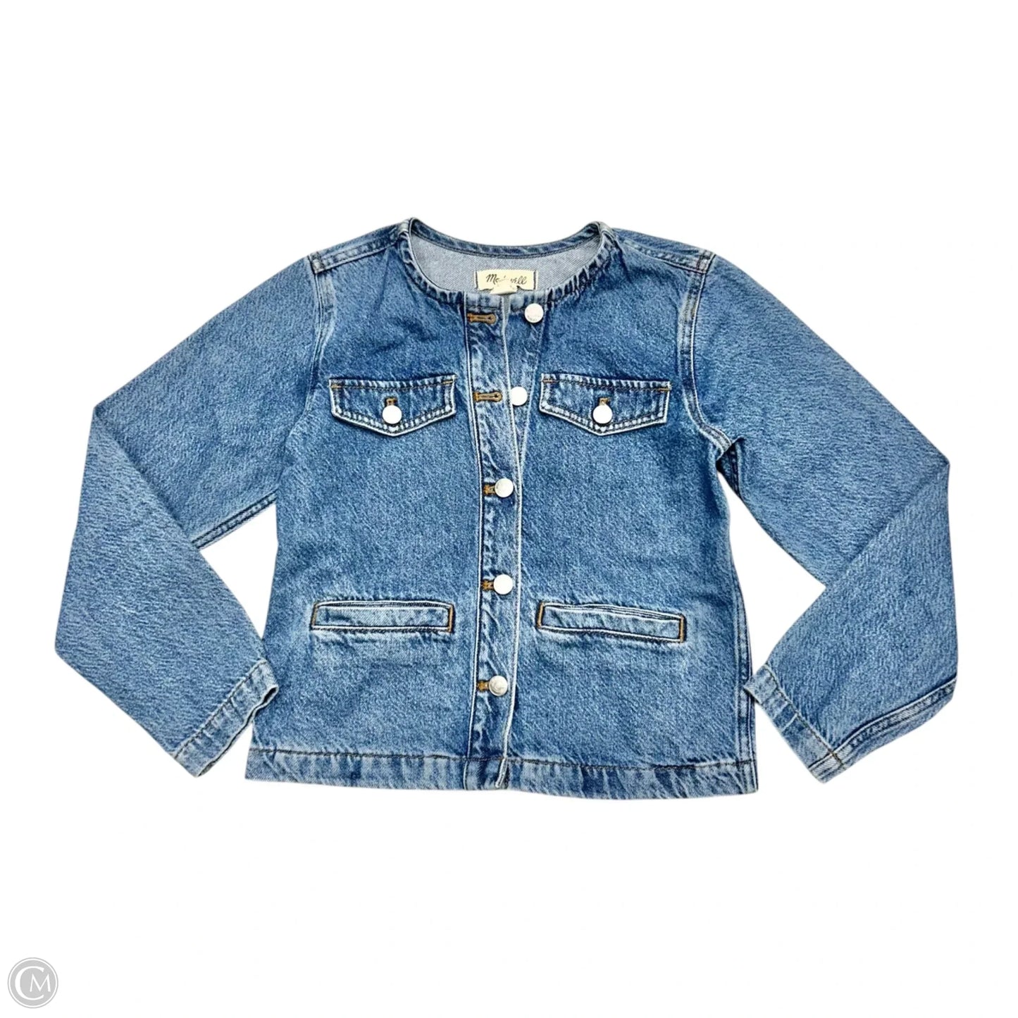Jacket Denim By Madewell In Blue, Size: Xs