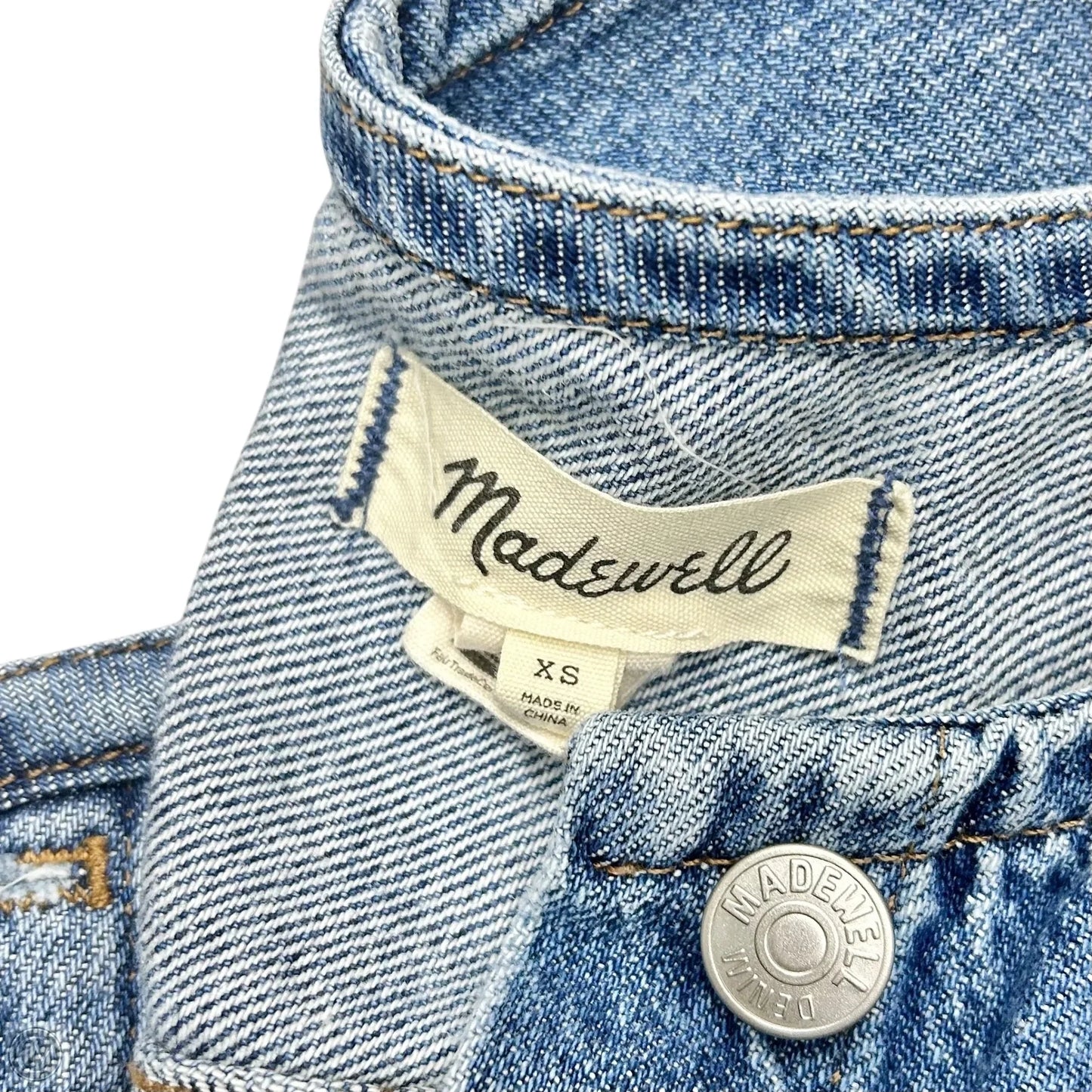 Jacket Denim By Madewell In Blue, Size: Xs
