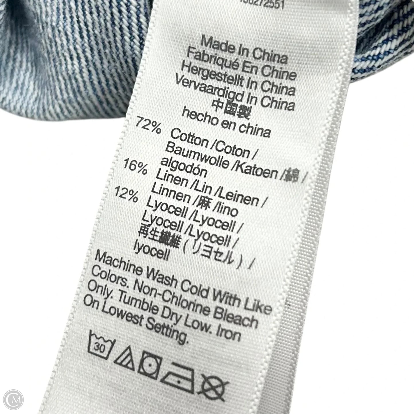 Jacket Denim By Madewell In Blue, Size: Xs