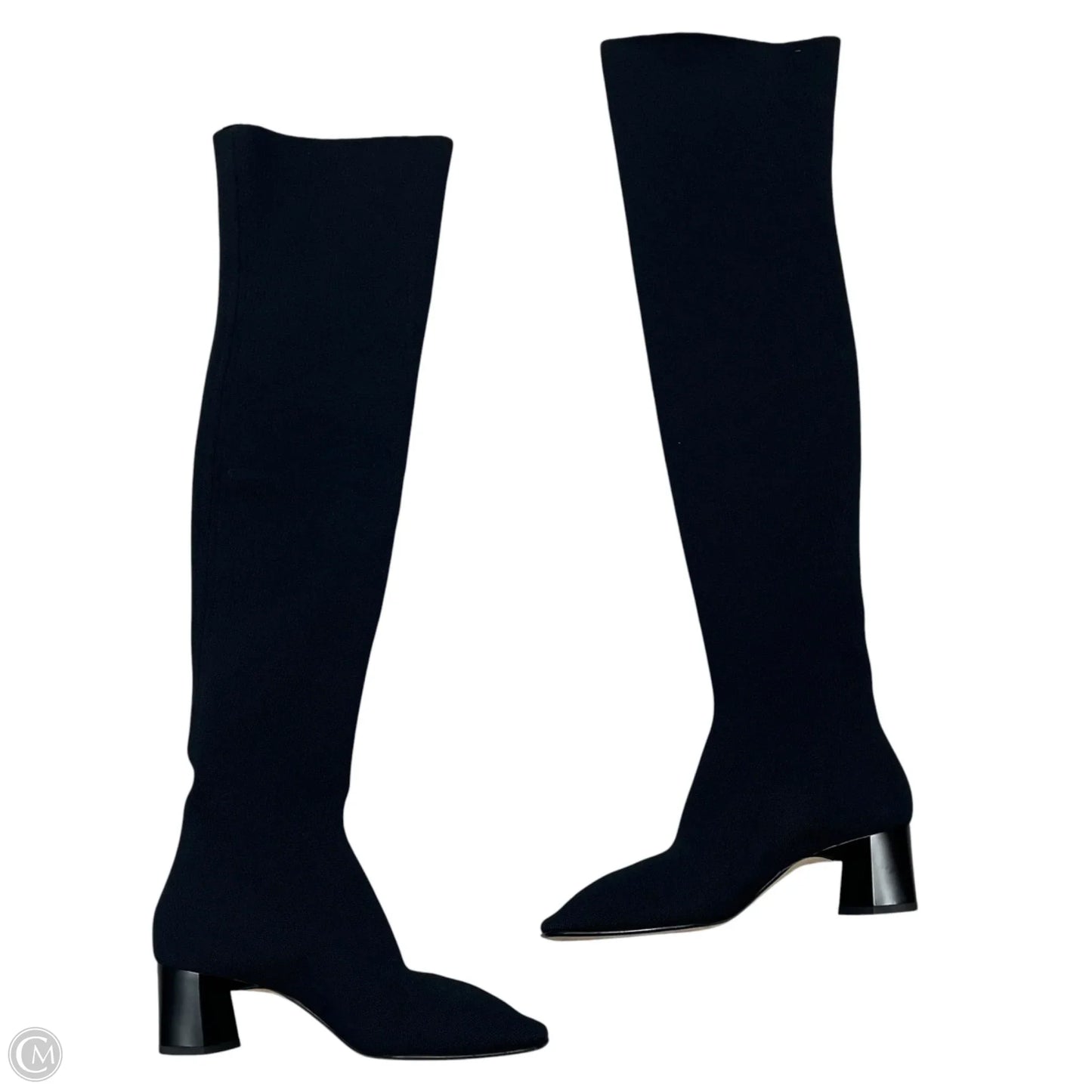 Boots Over-the-knee Heels By M.m. Lafleur In Black, Size: 5.5