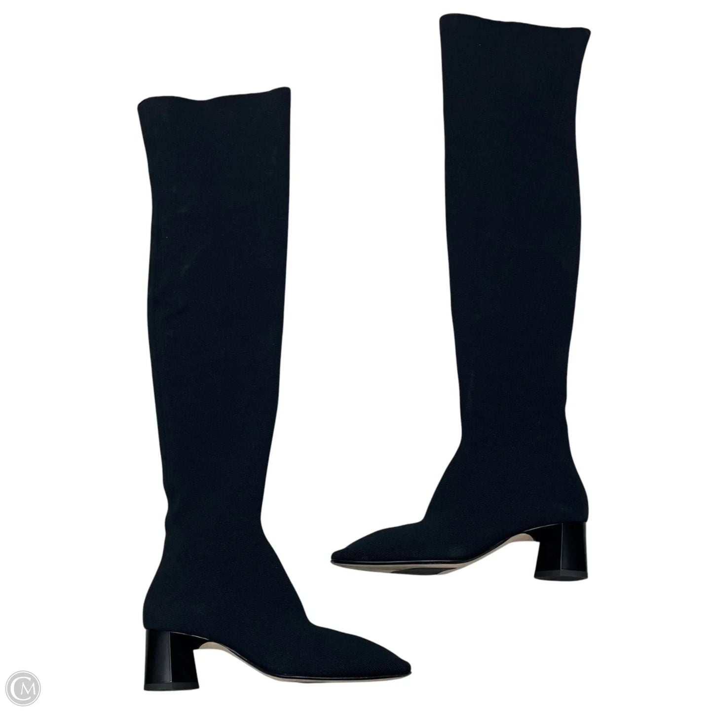 Boots Over-the-knee Heels By M.m. Lafleur In Black, Size: 5.5