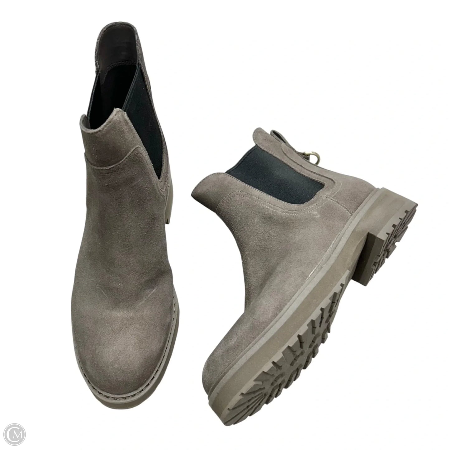 Boots Ankle Heels By Cole-haan In Black & Brown, Size: 6