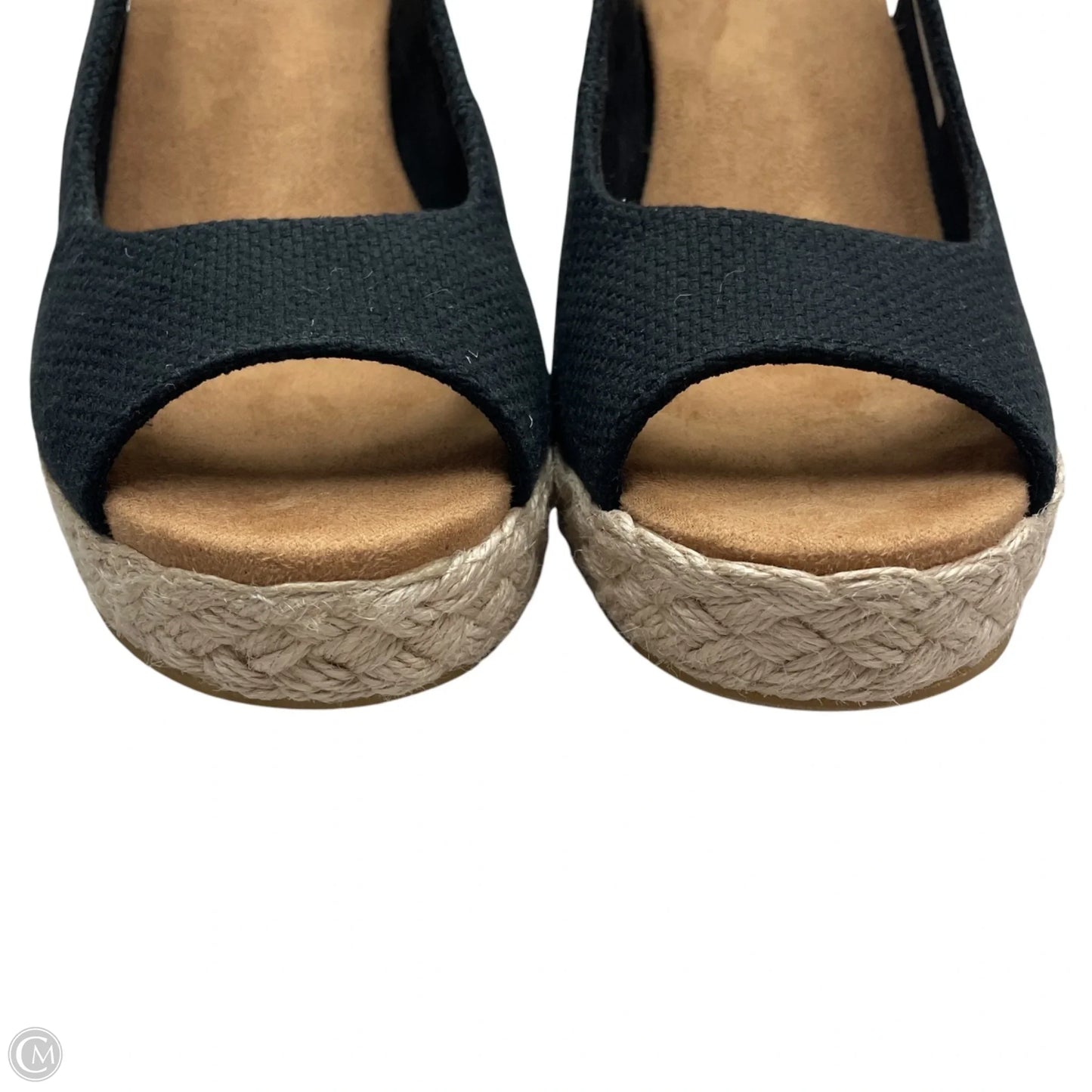 Sandals Heels Wedge By Toms In Black, Size: 8