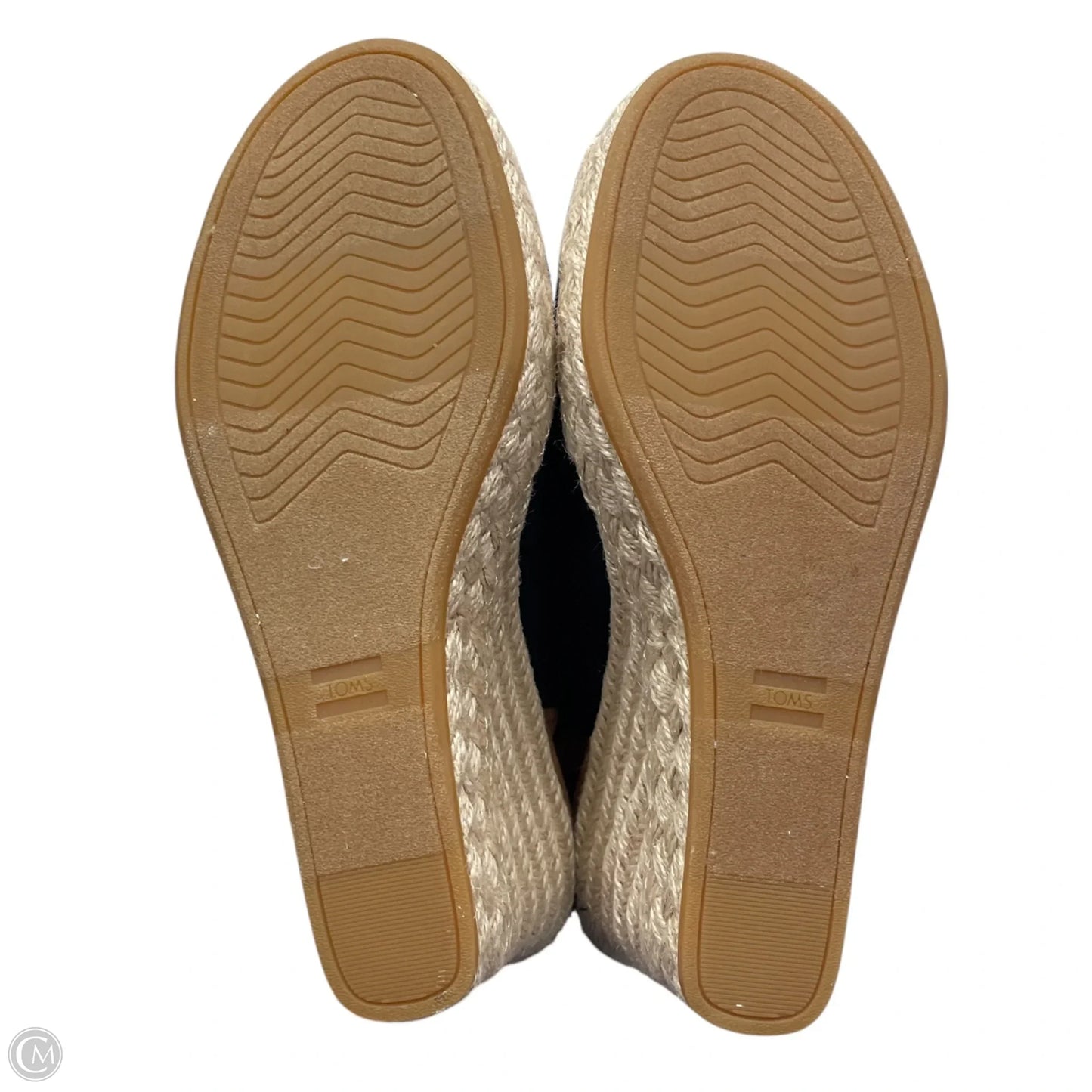Sandals Heels Wedge By Toms In Black, Size: 8